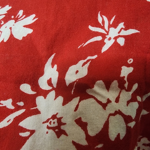 Ralph Lauren 100% cotton blouse, button up in red and white, Hawaiian - Picture 3 of 5